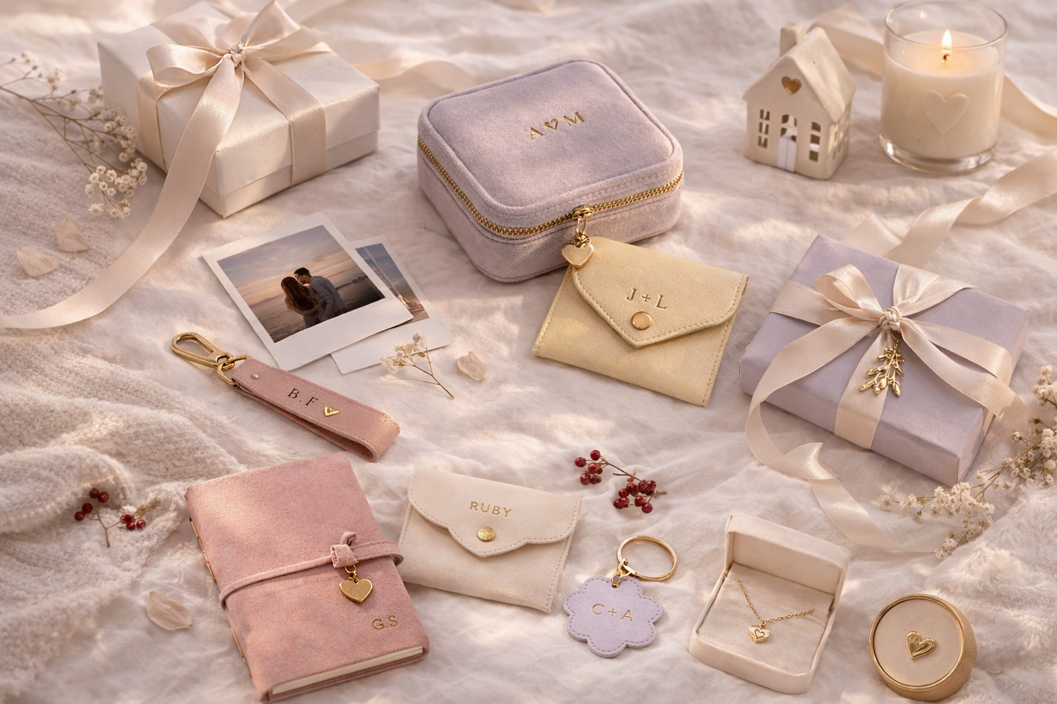 Premium personalized gifts including custom jewelry, keepsake boxes and engraved accessories, designed to create lasting memories.