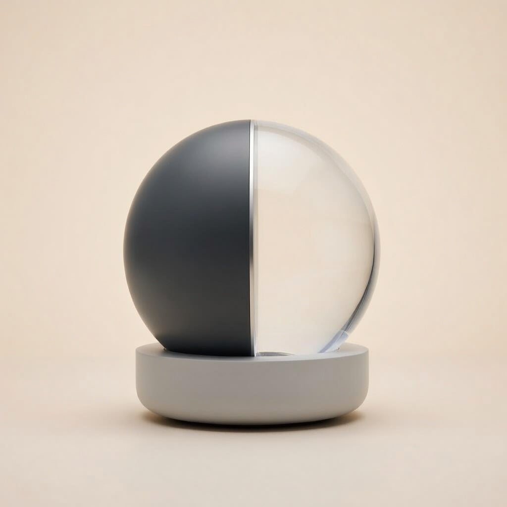 Forever Memory Sphere with black base and crystal clear sphere premium design